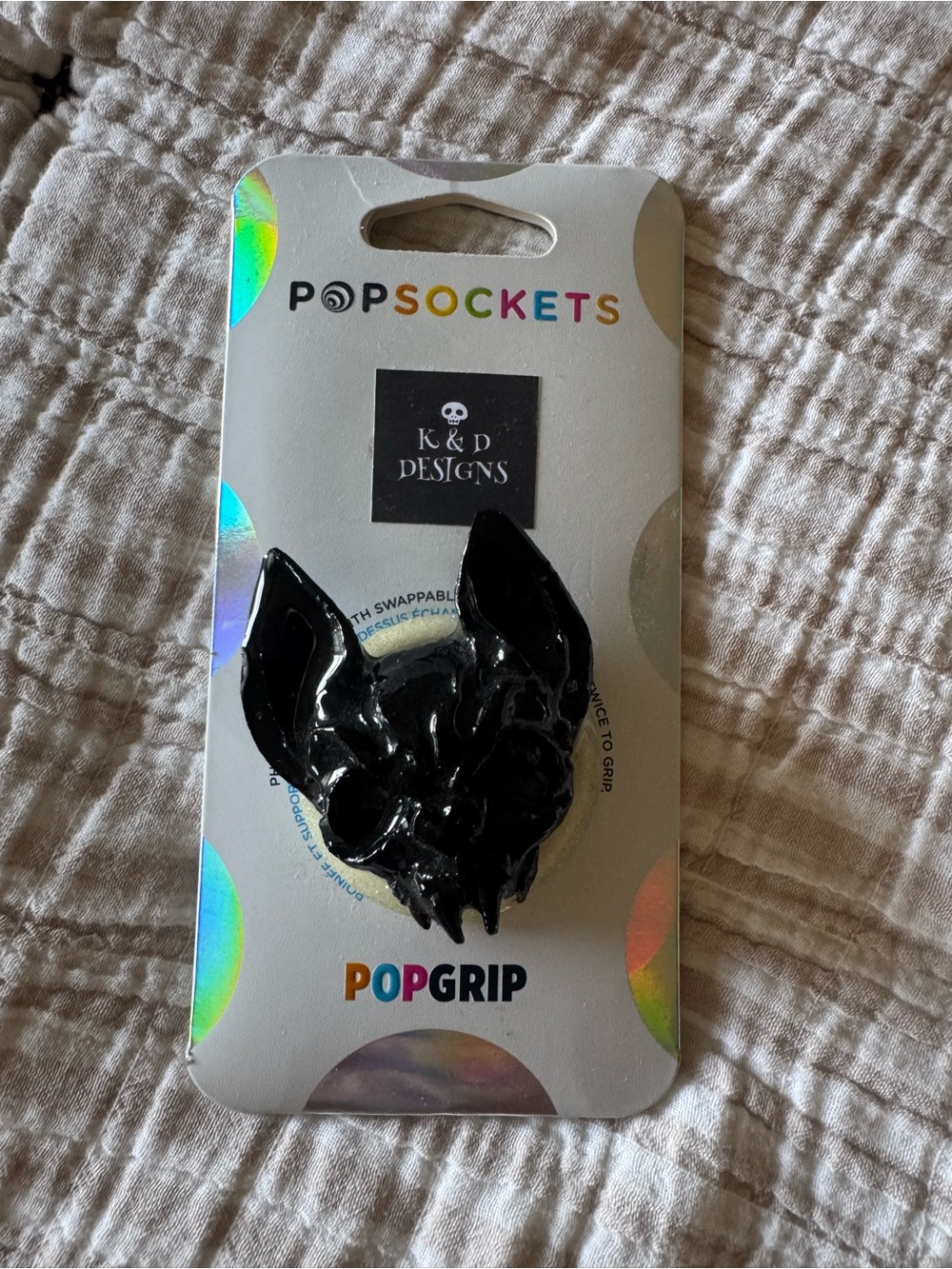 PopSockets PopGrip Black Bat Ear Phone Grip